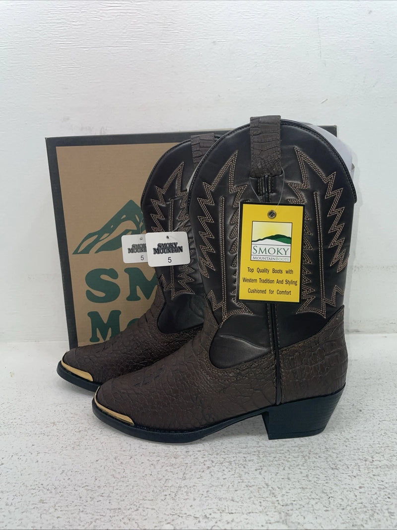 New Men’s Brown Smoky Mountain Cowboy Boots. 1073 Y 5. 2-76