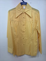 New Women’s Yellow Long Sleeve Pearl Snap Size 36 II-8