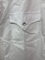 New Boys ELY Cattleman White Long Sleeve Pearl Snap Size 12 DD-110 