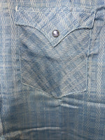 New Men’s Blue Karman Short Sleeve Pearl Snap Shirt. 15 M P-79