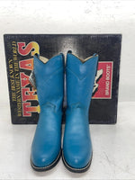 New Women’s Blue Texas Brand Cowboy Boots. 4438 7 M. 18-70