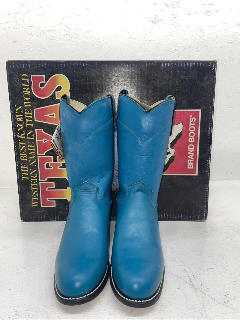 New Women’s Blue Texas Brand Cowboy Boots. 4438 7 M. 18-70