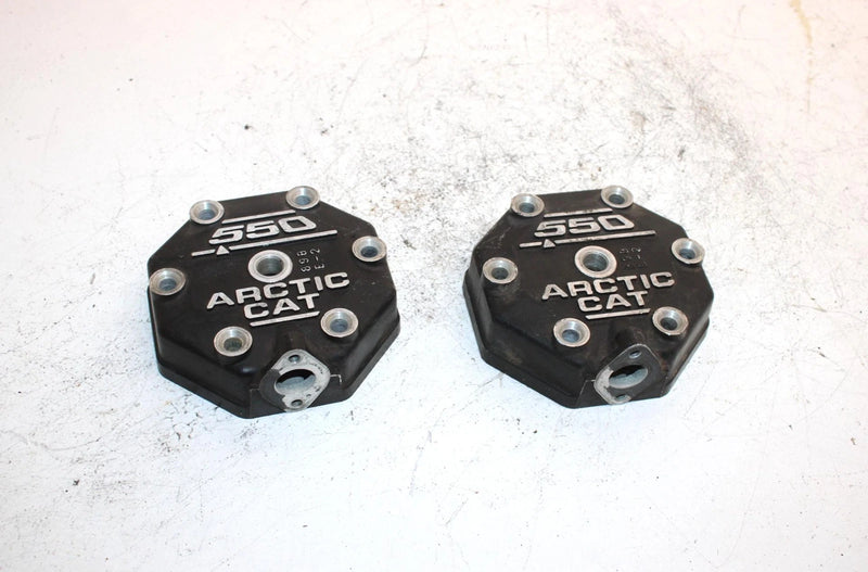 02 Arctic Cat Bearcat Wide OEM Cylinder Head Pair 3003-762 SAS13