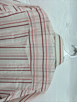 New Men’s Dee-Cee Red Stripe Short Sleeve Pearl Snap 15 Medium AA-120