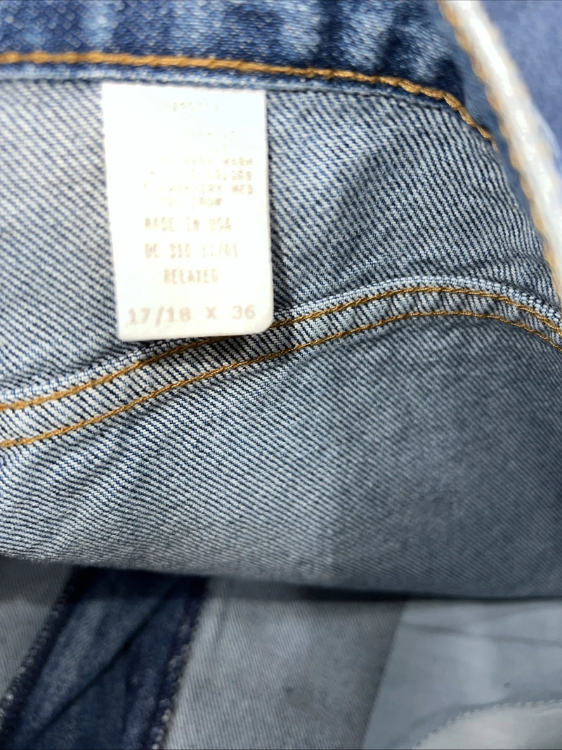 New Men Women’s Diamond Cut Relaxed Fit Denim Jeans. 17/18x36 J-11