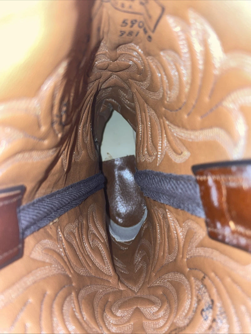 New Men’s Brown Texas Brand Cowboy Boots. 6204 9.5 9 1/2 D. 6-104