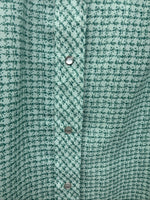 New Women’s Dickson Jenkins Green Design Long Sleeve Pearl Snap Size 30 GG-2