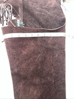 NOS Brown Show Chaps With Fringe Adjustable Waist 38” N-38