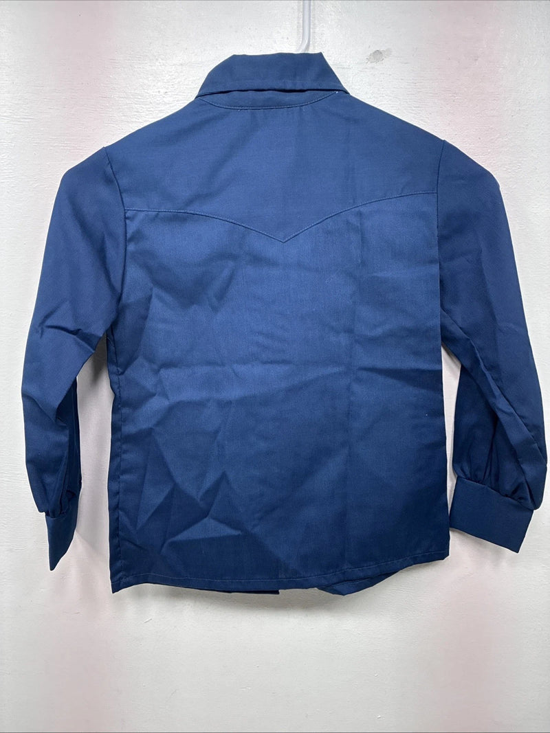 New Kids Fenton Navy Blue Long Sleeve Button Up Size 6 YY-63