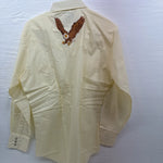 New Men’s ELY wildlife collection Yellow long sleeve pearl Medium B-75