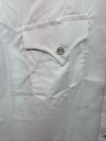 New Boys Champion Western White Long Sleeve Pearl Snap Size 16 AA-54