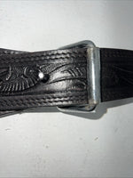 New Tough 1 Black Leather Flank Back Cinch. #56-1562 S-52