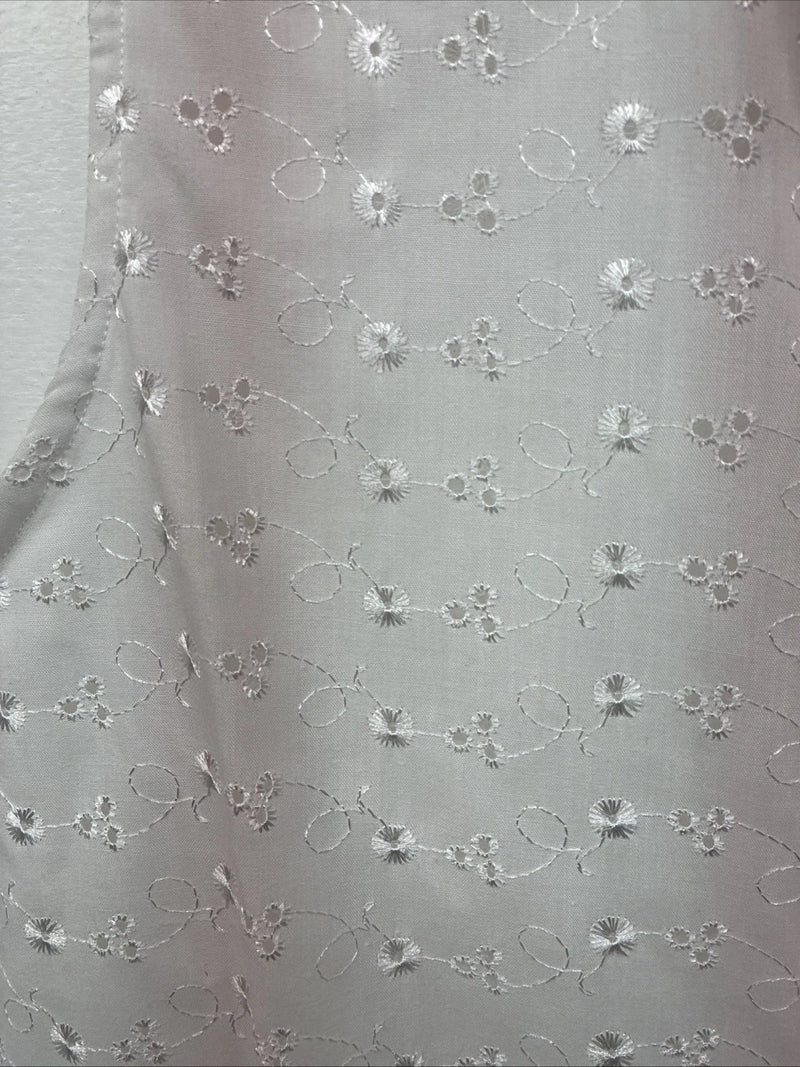 New Women’s White Horse White Designed Short Sleeve Pearl Snap Large II-88