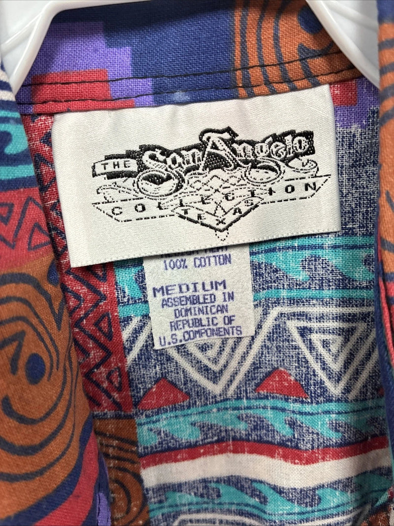 New Men’s San Angela Multiple Color Design Short Sleeve Button Up Medium J-75