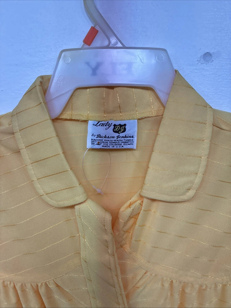 New Womens Dickson Jenkins Yellow Long Sleeve Pearl Snap Medium LL-108