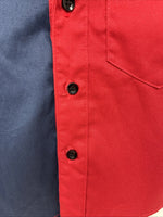 New Kids Cowboy Threads Red Blue Long Sleeve Button Up Size 1 DD-150