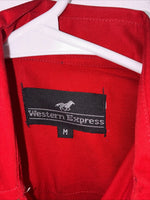 New Boys Western Express Red Long Sleeve Pearl Snap Medium DD-115