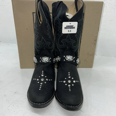 New Women’s Black Smoky Mountain Cowboy Boots. 3283 Y 5.5 5 1/2. 20-25