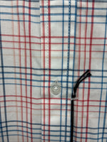 New Men’s ELY Cattleman White Multicolor Plaid Long Sleeve Button Up Large Q-21