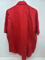 New Men’s ELY Cattleman Western Red Short Sleeve Pearl Snap 18 2XL X-7