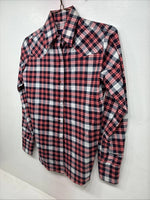 New Women’s Panhandle Slim Red Plaid Long Sleeve Pearl Snap Sis E32 MM-52