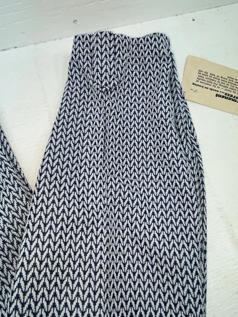New Vintage Blue Knitted Rockmount Polyester Pants #3840 XX-25