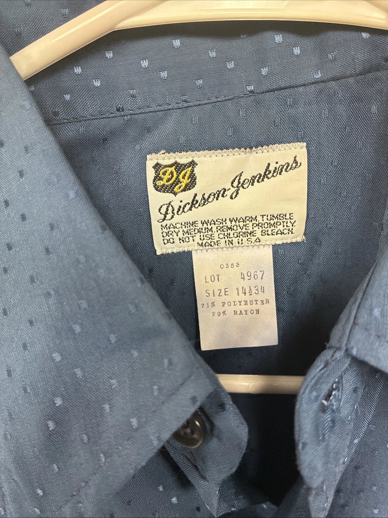 New Men’s Dickson Jenkins Blue Long Sleeve Pearl Snap Size 34 KK-113