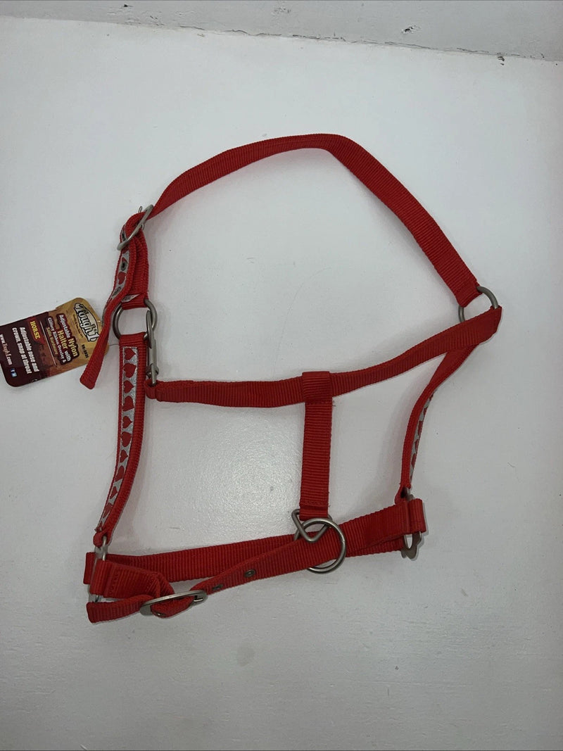 New Tough 1 Red Heart Adjustable Nylon Full Halter #50-2031 3C-2