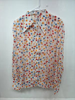 New Women’s Tem Tex Polkadot Long Sleeve Pearl Snap Size 40 II-83