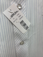New Men’s White Horse White Stripe Short Sleeve Pearl Snap Large X-41