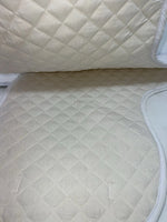 New Tough 1 Equiroyal White English Contour Saddle Pad #30-920 FF-604