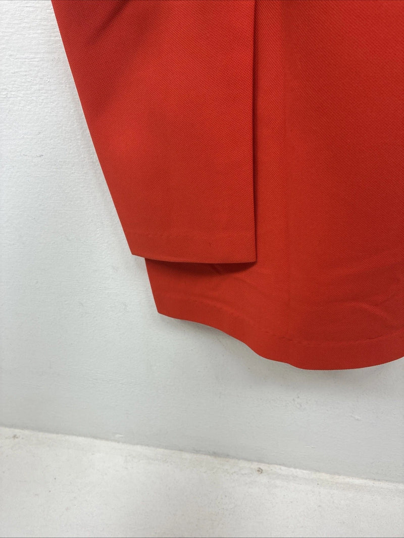 New H Bar C Orange Long Sleeve Half Zip Up Shirt Size Small TT-49