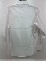 New Men’s ELY Cattleman White Designed Long Sleeve Pearl Snap 16.5 Large Q-102
