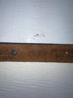 New Brown Genuine Leather Silver Pendent 28” Belt JJ-134
