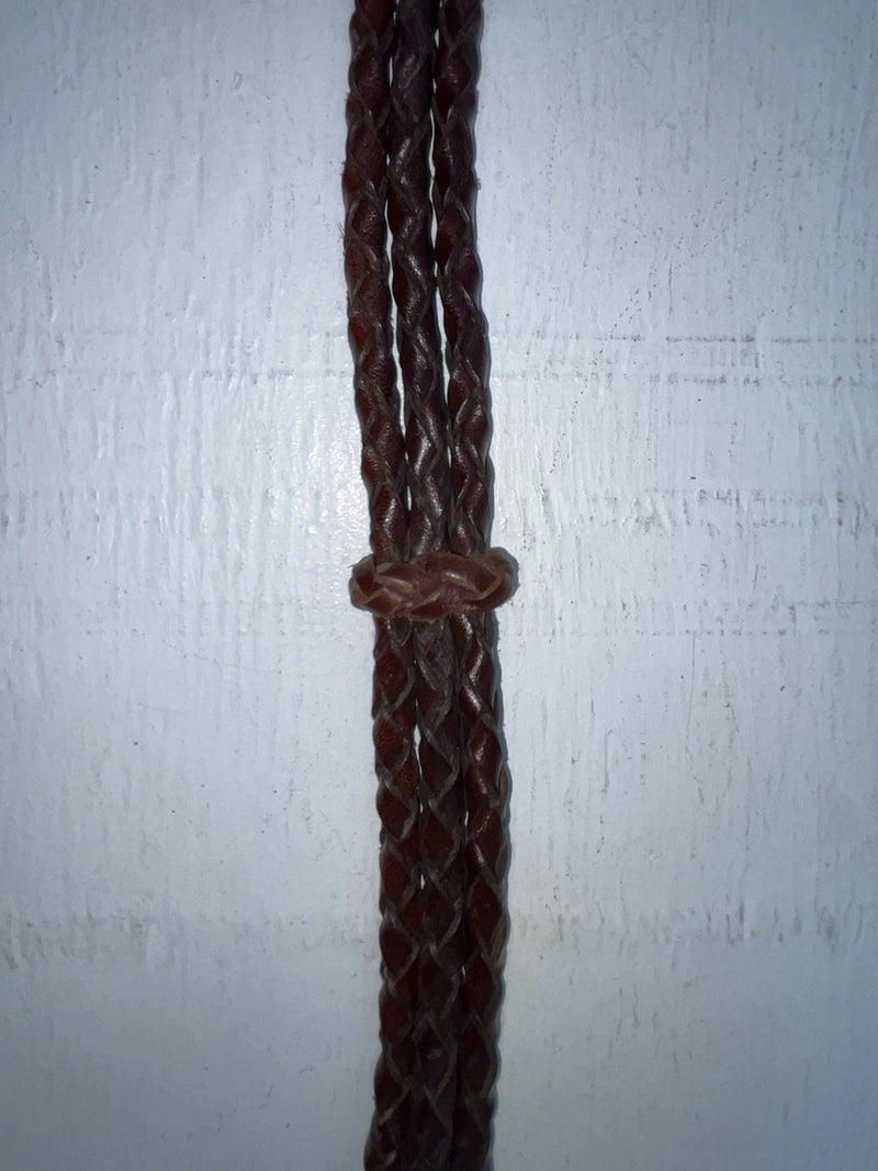 New Brown Genuine Leather Braided Rope 28” Belt #02/4703 JJ-153