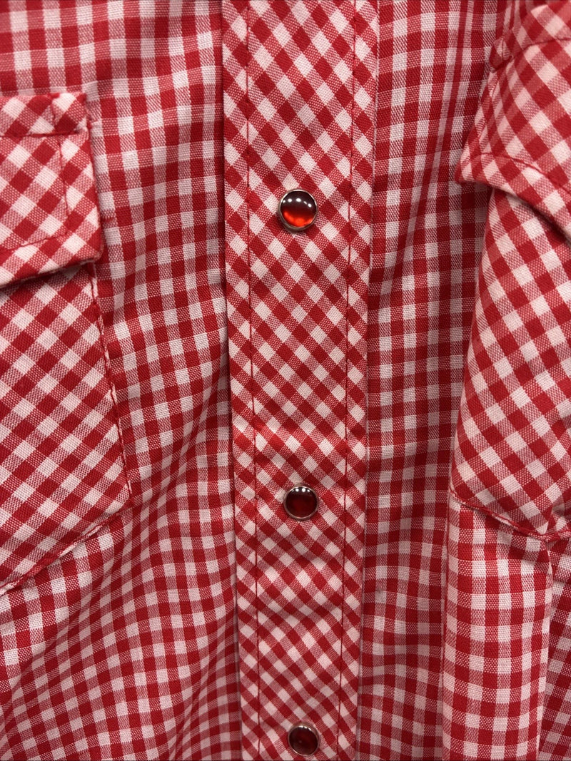 New Kids Dickson Jenkins Red Checker Long Sleeve Pearl Snap Size 16 CC-91