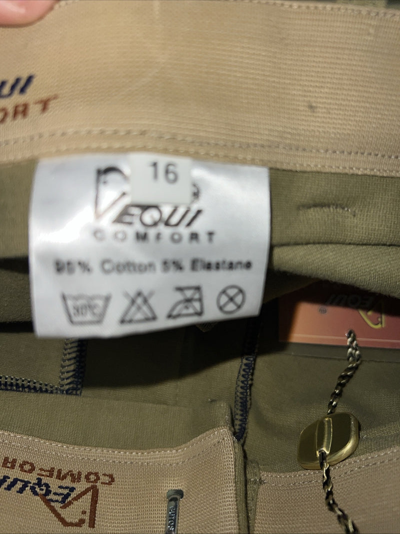 New Women’s Green Vequi Comfort English Riding Pants. 16 D-54