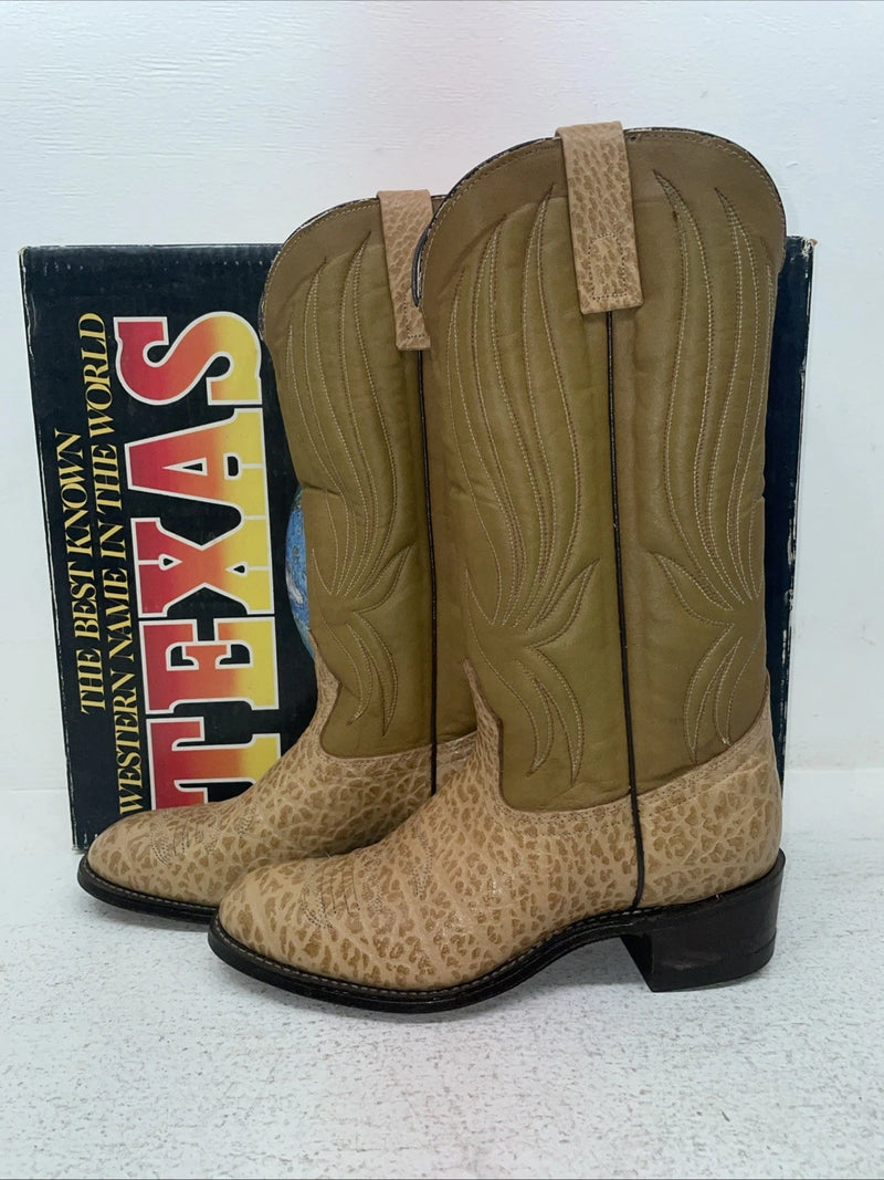 New Men’s Brown Texas Brand Cowboy Boots. 4785 8 M. 1-119