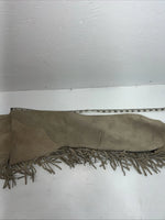 NOS Tan Show Chaps With Fringe Adjustable Waist 37” L-22