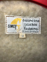 New Women’s SIMCO Brown Leather Wool Jacket 12 #6295 HH-602