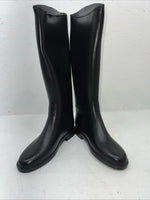 New Women’s Black Cadett Rubber English Riding Boots. 790191 7 W. 12-29