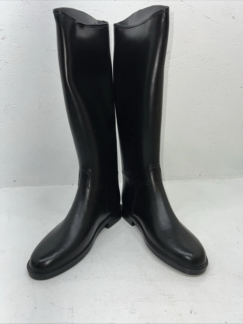 New Women’s Black Cadett Rubber English Riding Boots. 790191 7 W. 12-29