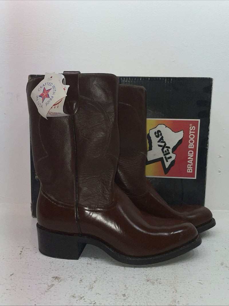 New Men’s Brown Texas Brand Cowboy Boots. 8311 9 D. 5-57
