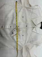 New Women’s Cumberland White Gem Long Sleeve Pearl Snap Medium KK-82