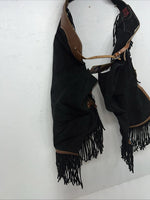 New Tough 1 Black Show Chaps With Fringe Adjustable Waist 46” N-24