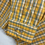 New Teens Wrangler Yellow Plaid Long Sleeve Button Up XL DD-65