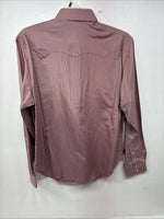 Me Women’s White Horse Red Plaid Long Sleeve Pearl Snap Medium LL-45