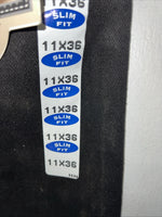 New Men’s Black Cowboy Cut Slim Fit Wrangler Jeans. 11x36 H-8