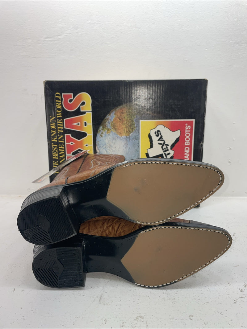New Men’s Brown Texas Brand Cowboy Boots. 1081 11 D. 8-83