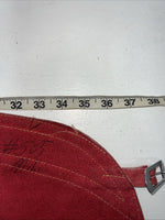 NOS Red Chap-Parel Show Chaps With Fringe Adjustable Waist 38” I-74